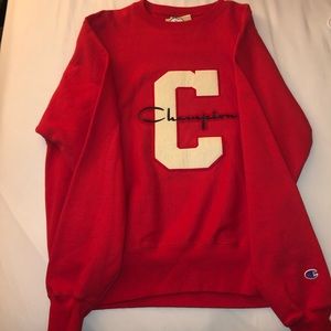 DONATING SATURDAY. FINAL PRICE CUT‼️ Red Champion “C” Logo Crewneck Sweatshirt